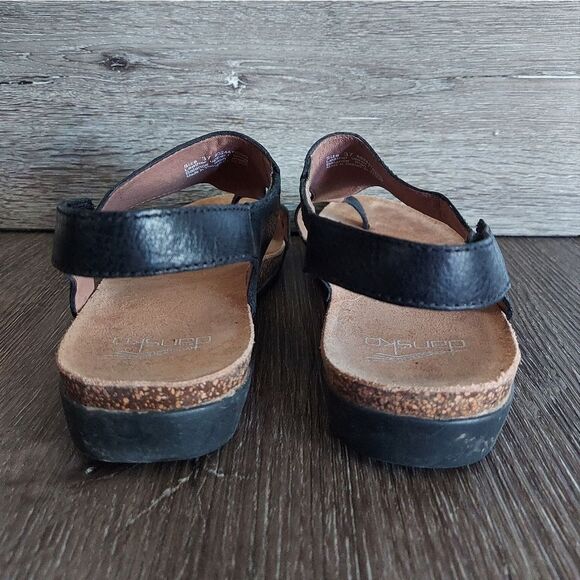 Dansko Reece Black Toe Loop Sandal Size 37 - Picture 5 of 10